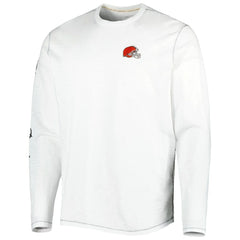 Cleveland Browns Laces Out Billboard Long Sleeve T-Shirt - White - Tommy Bahama