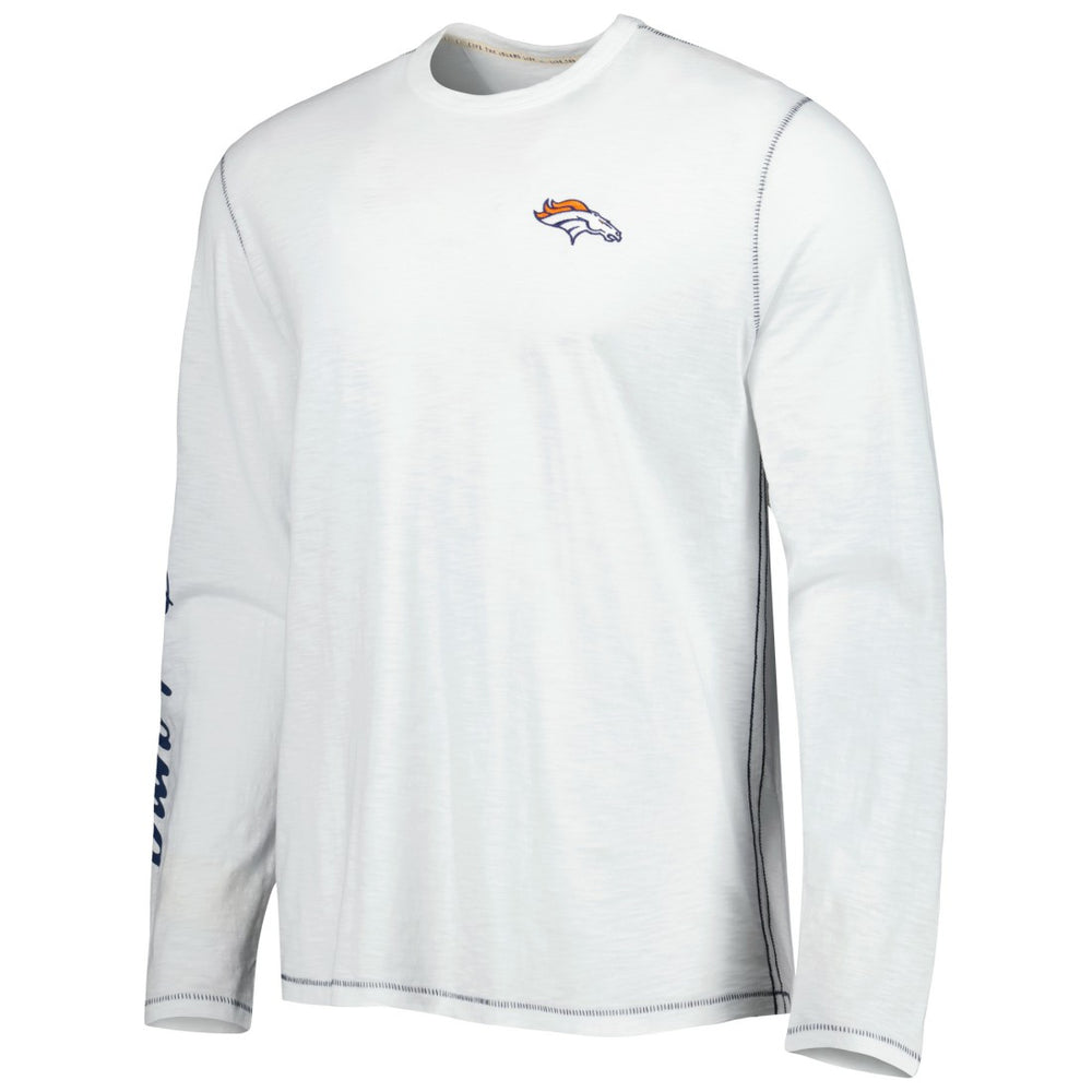 Denver Broncos Laces Out Billboard Long Sleeve T-Shirt - White - Tommy Bahama