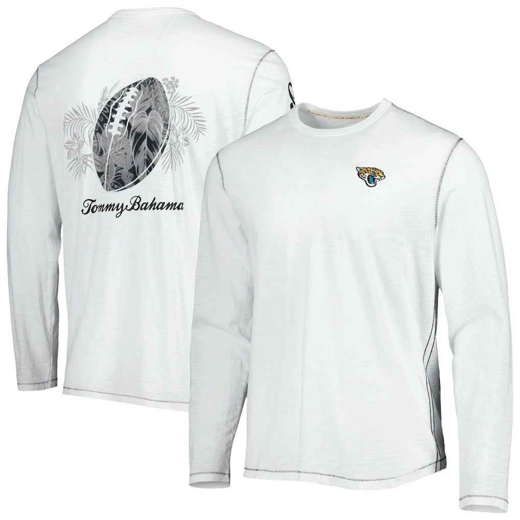 Jacksonville Jaguars Laces Out Billboard Long Sleeve T-Shirt - White - Tommy Bahama