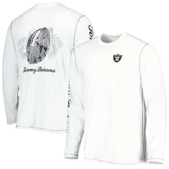 Las Vegas Raiders Laces Out Billboard Long Sleeve T-Shirt - White - Tommy Bahama