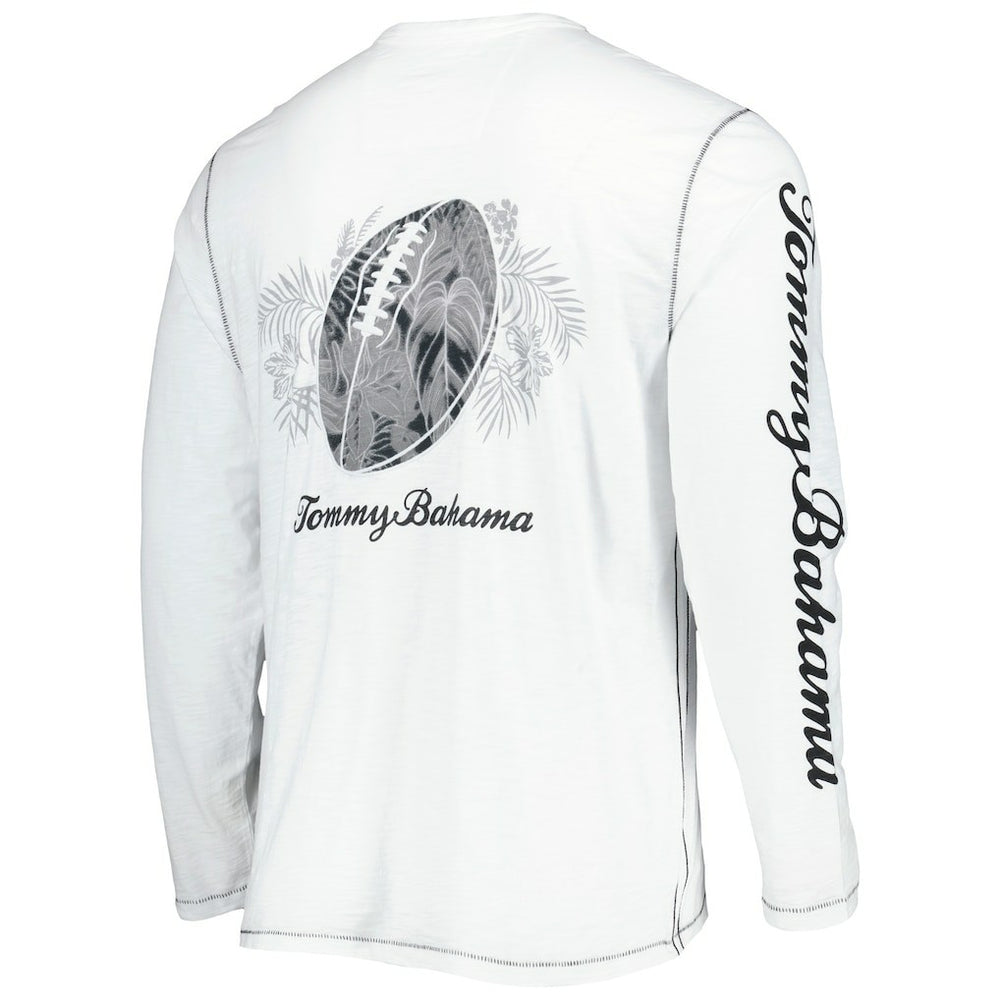 Las Vegas Raiders Laces Out Billboard Long Sleeve T-Shirt - White - Tommy Bahama