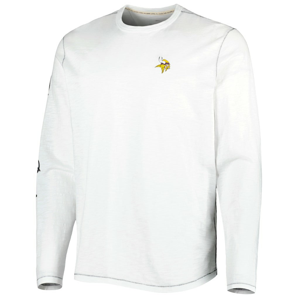 Minnesota Vikings Laces Out Billboard Long Sleeve T-Shirt - White - Tommy Bahama