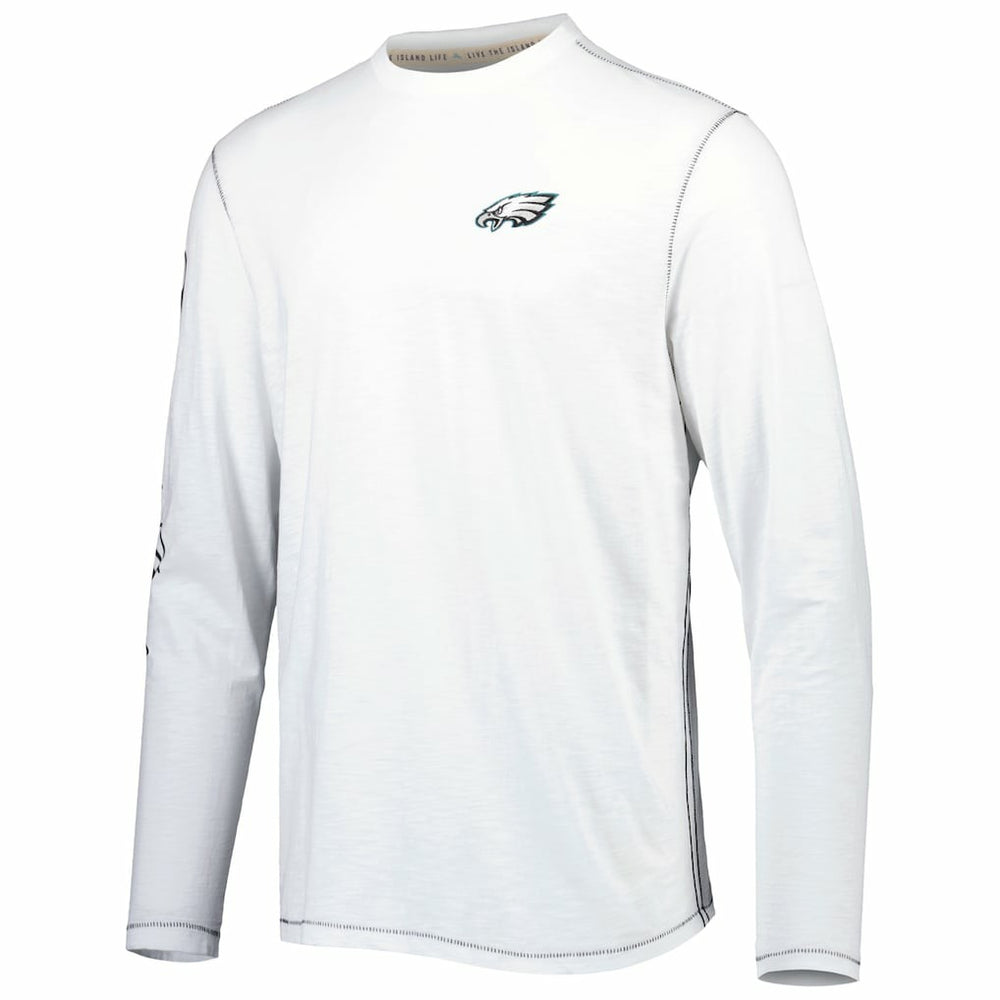 Philadelphia Eagles Laces Out Billboard Long Sleeve T-Shirt - White - Tommy Bahama