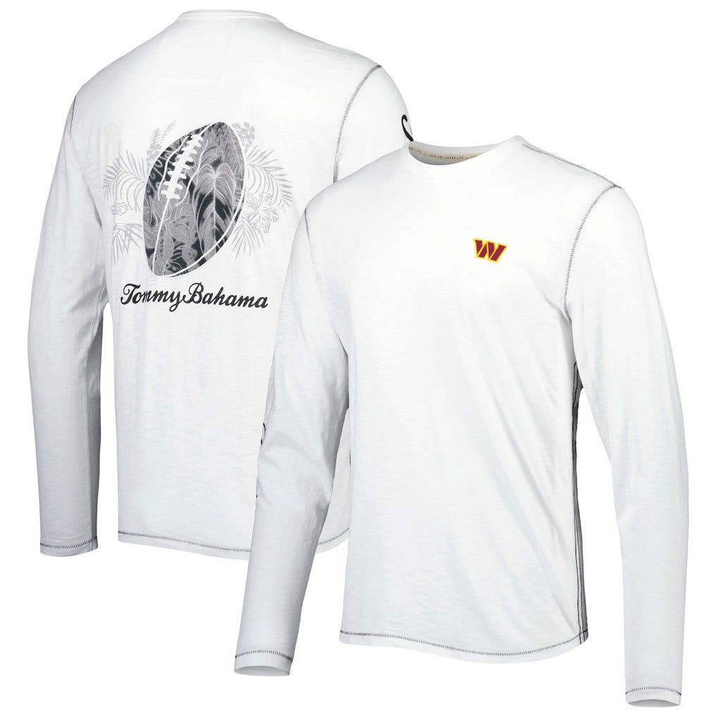 Washington Commanders Laces Out Billboard Long Sleeve T-Shirt - White - Tommy Bahama