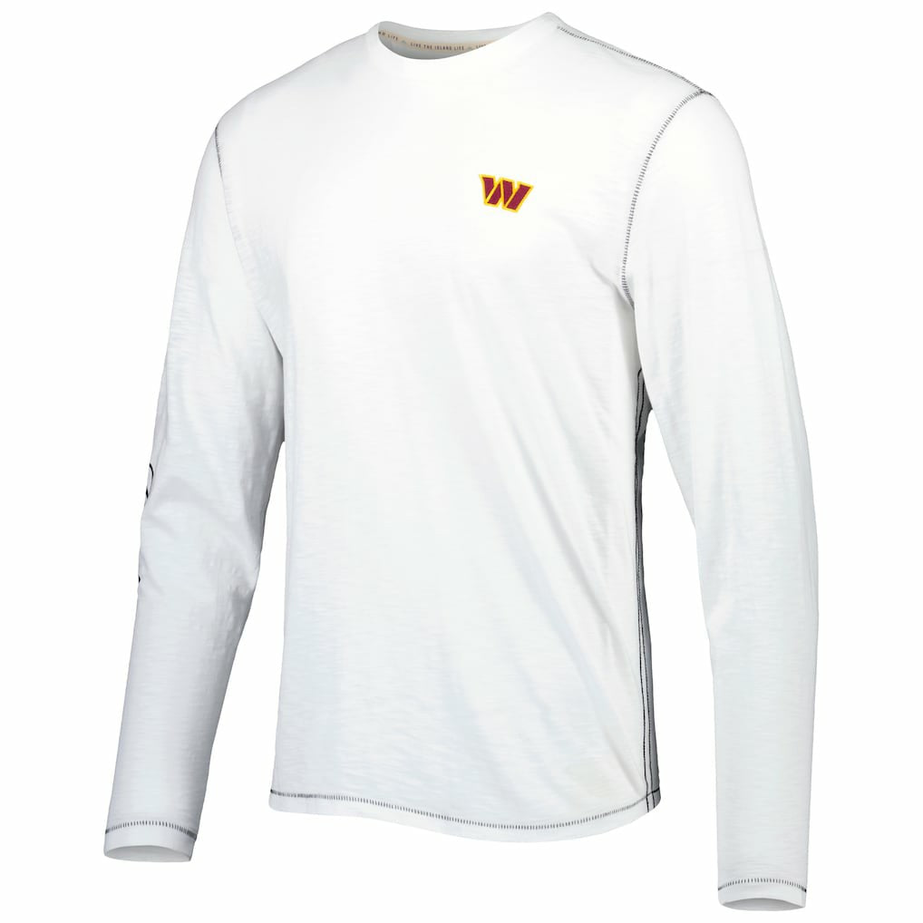 Washington Commanders Laces Out Billboard Long Sleeve T-Shirt - White - Tommy Bahama