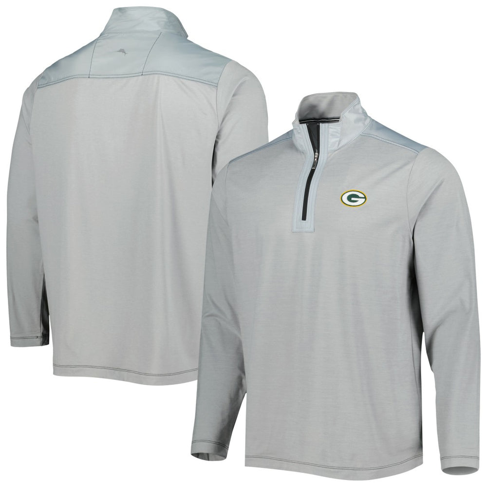 Green Bay Packers On Deck IslandZone Half-Zip Jacket - Gray - Tommy Bahama