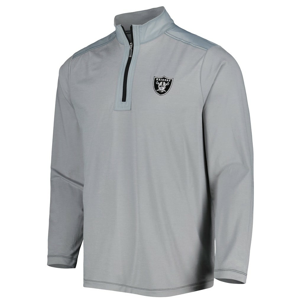 Las Vegas Raiders On Deck IslandZone Half-Zip Jacket - Gray - Tommy Bahama