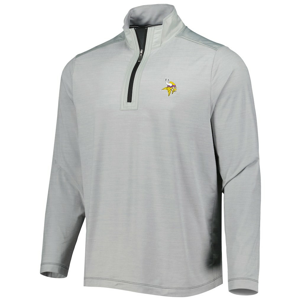 Minnesota Vikings On Deck IslandZone Half-Zip Jacket - Gray - Tommy Bahama