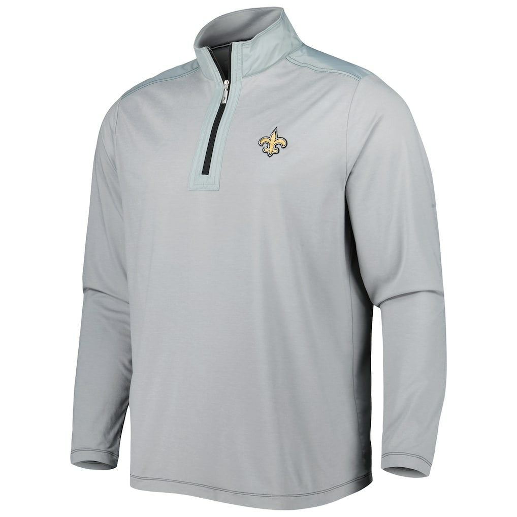 New Orleans Saints On Deck IslandZone Half-Zip Jacket - Gray - Tommy Bahama