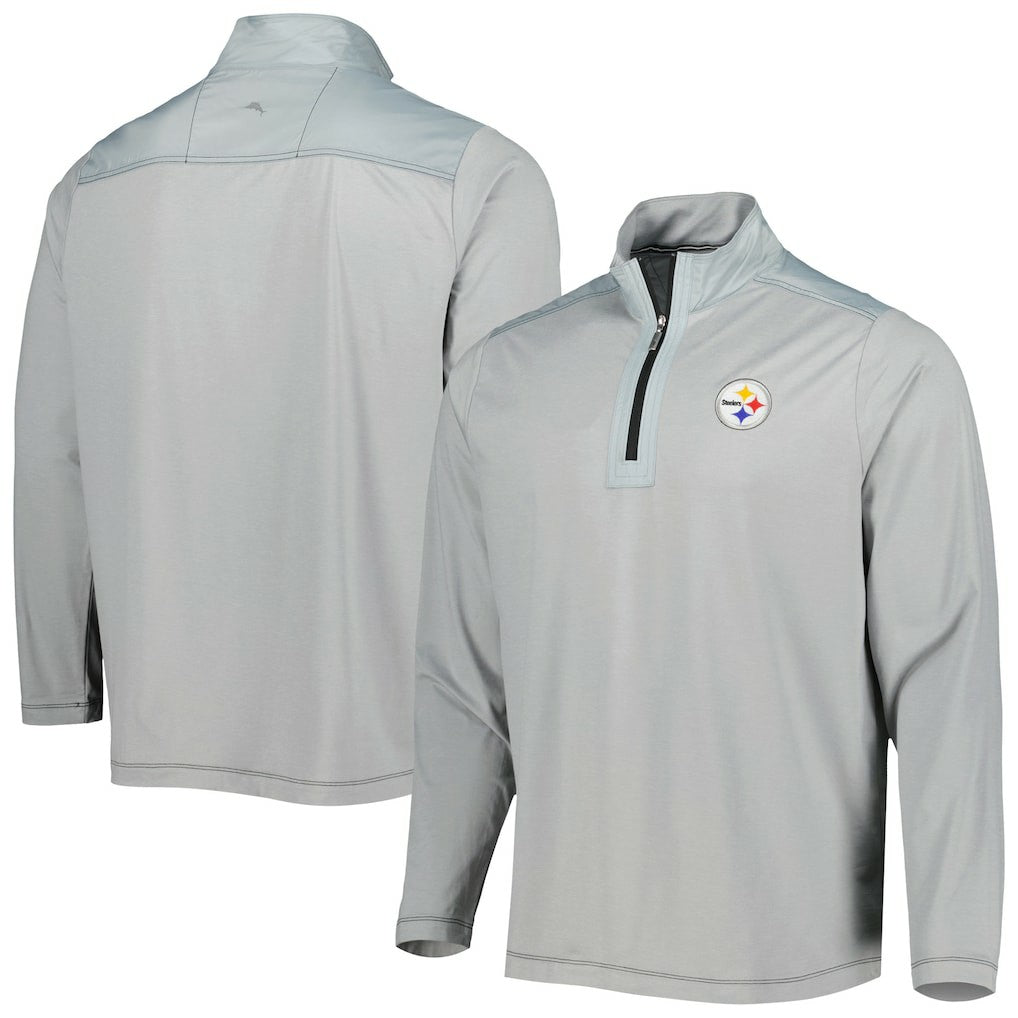 Pittsburgh Steelers On Deck IslandZone Half-Zip Jacket - Gray - Tommy Bahama