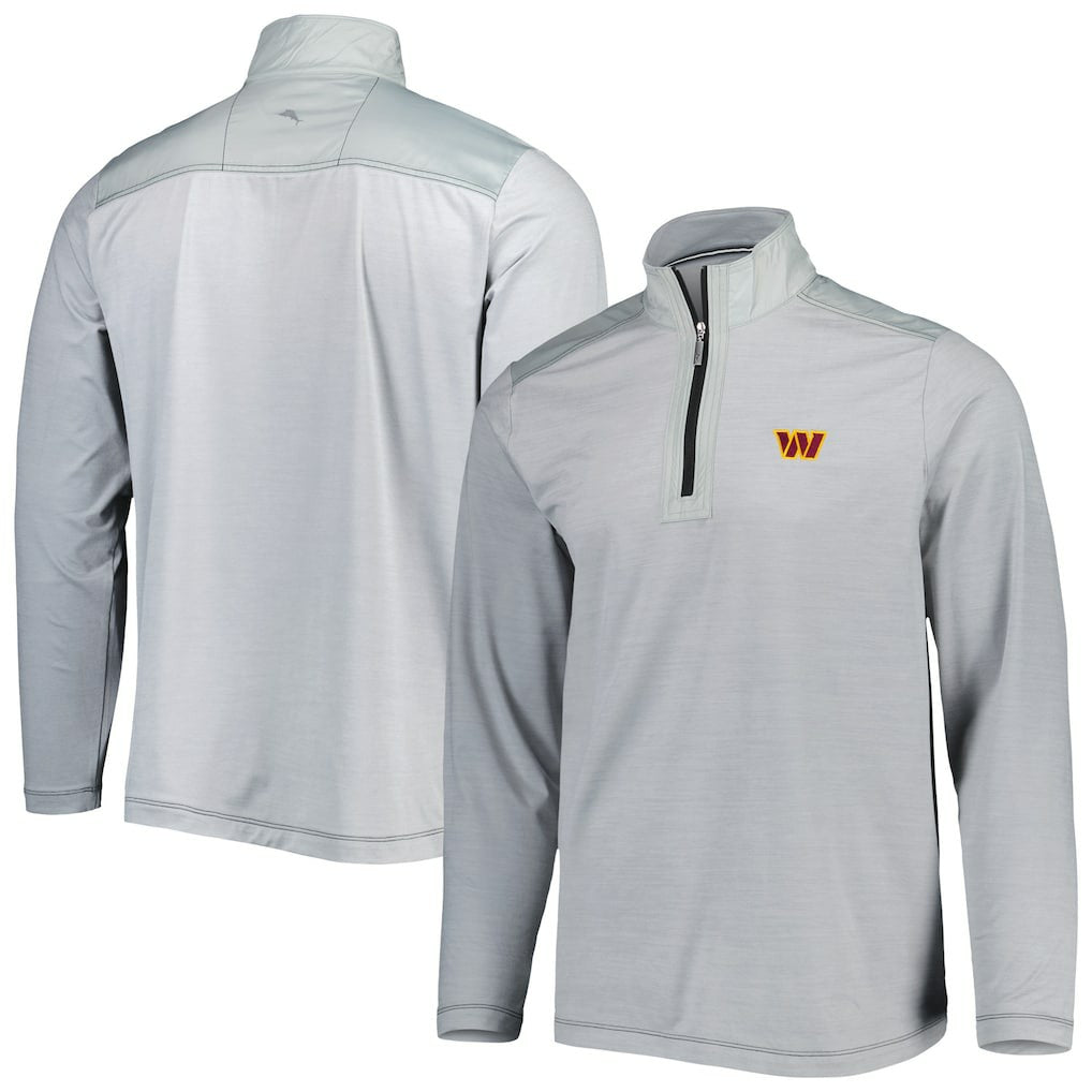 Washington Commanders On Deck IslandZone Half-Zip Jacket - Gray - Tommy Bahama