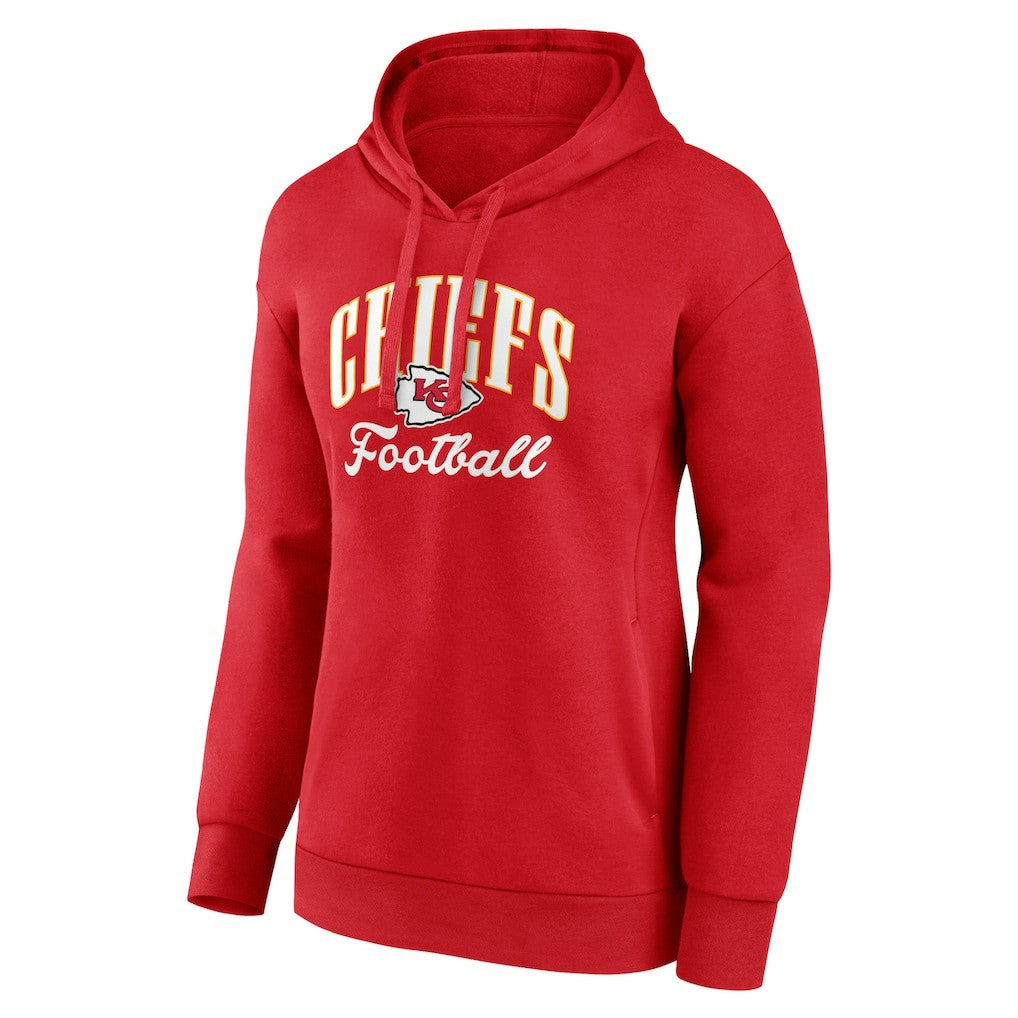 Kansas City Chiefs Women's Team Logo Victory Script Pullover Hoodie - Red - Fanatics