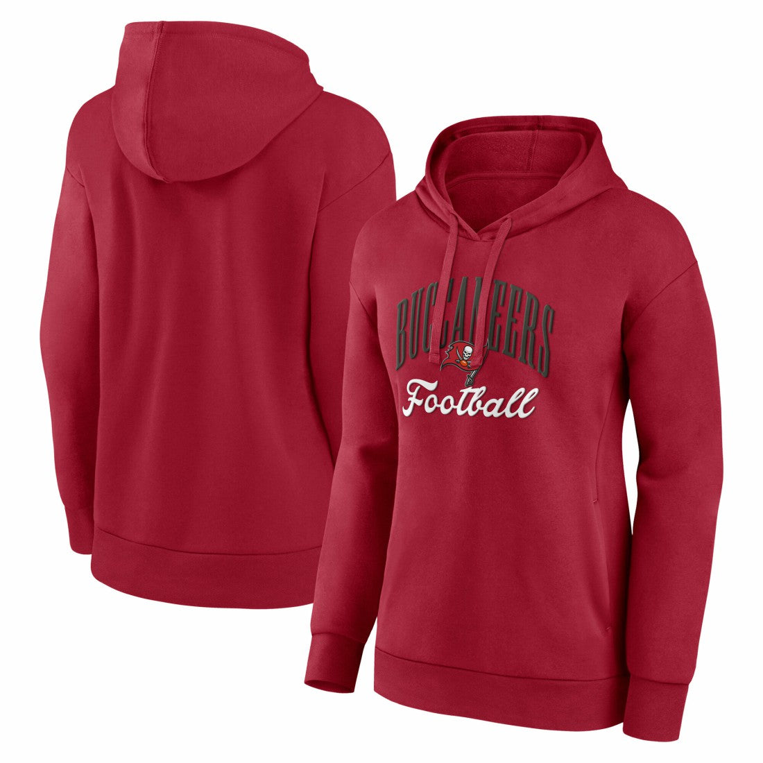 Tampa Bay Buccaneers Women's Team Logo Victory Script Pullover Hoodie - Red - Fanatics