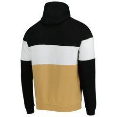 New Orleans Saints New Era Colorblock Current Pullover Hoodie - Gold/Black - NFL