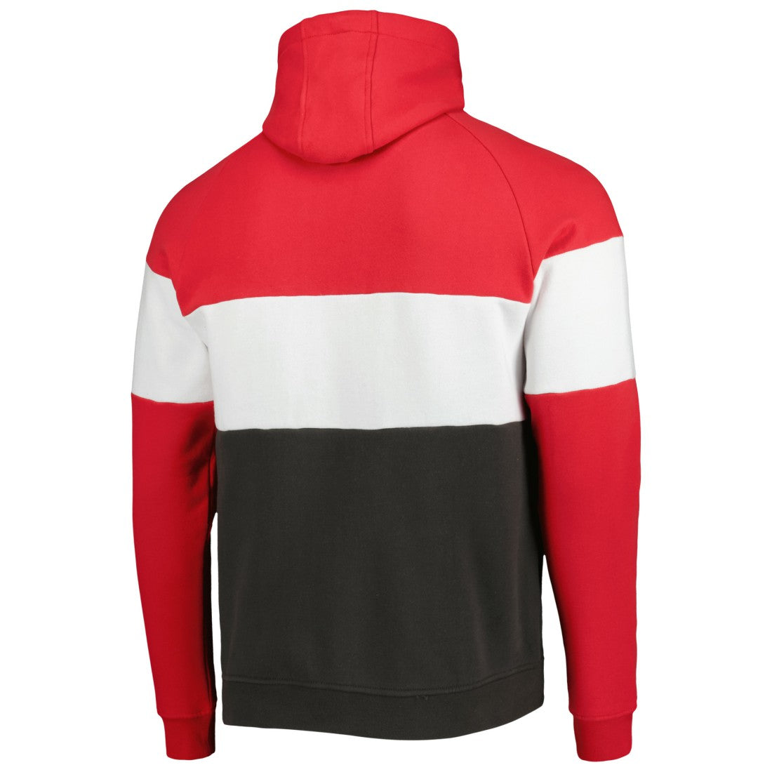 Tampa Bay Buccaneers New Era Colorblock Current Pullover Hoodie - Heather Charcoal/Red - NFL