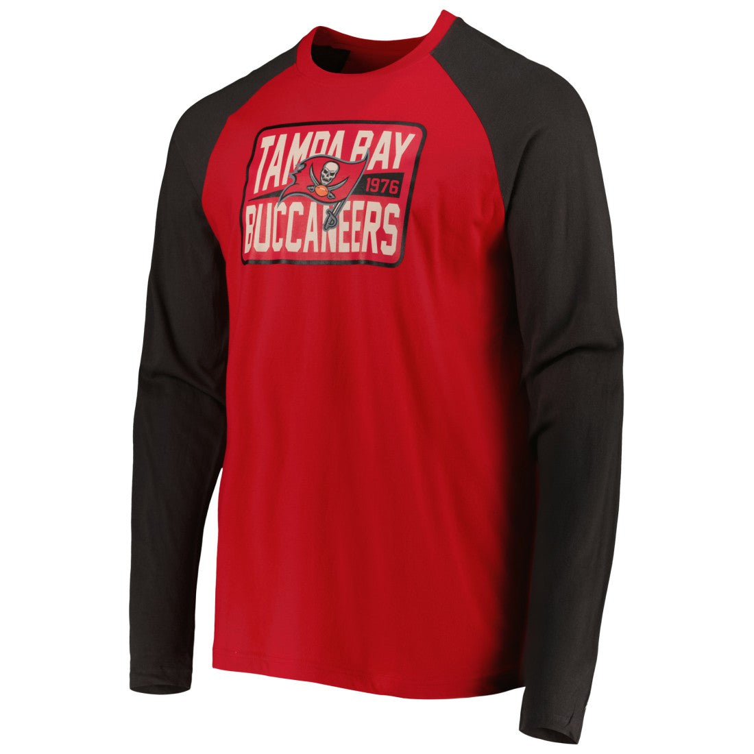 Tampa Bay Buccaneers New Era Current Raglan Long Sleeve T-Shirt - Red - NFL