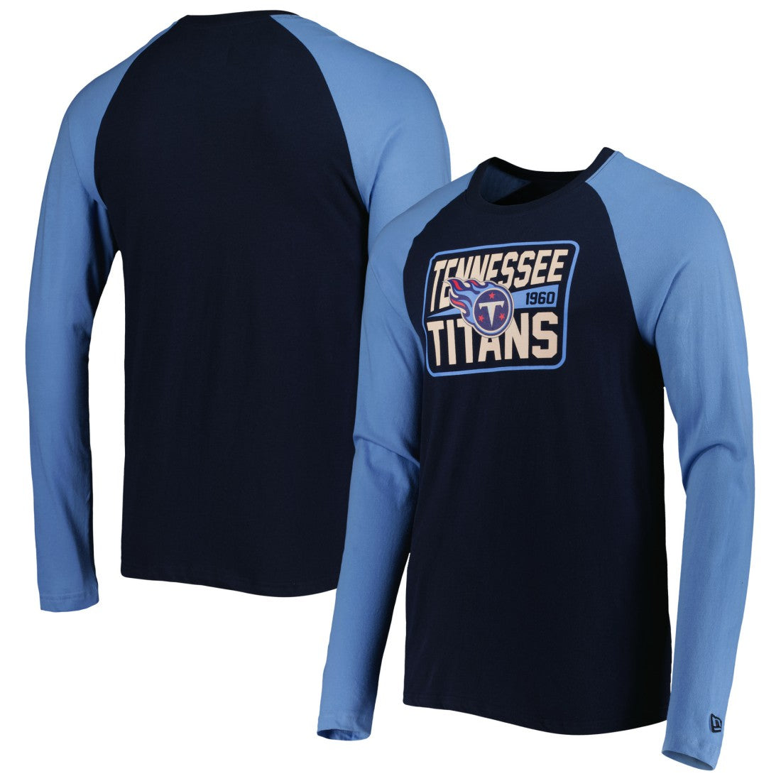 Tennessee Titans New Era Current Raglan Long Sleeve T-Shirt - Navy - NFL