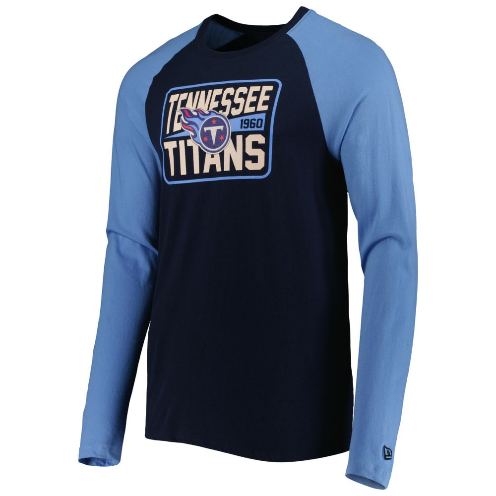 Tennessee Titans New Era Current Raglan Long Sleeve T-Shirt - Navy - NFL