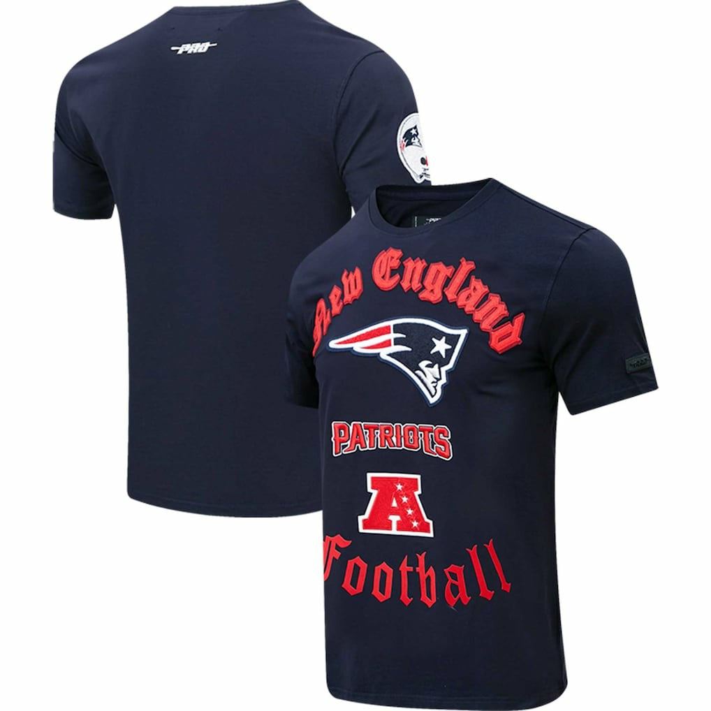 New England Patriots Pro Standard Old English T-Shirt - Navy - NFL