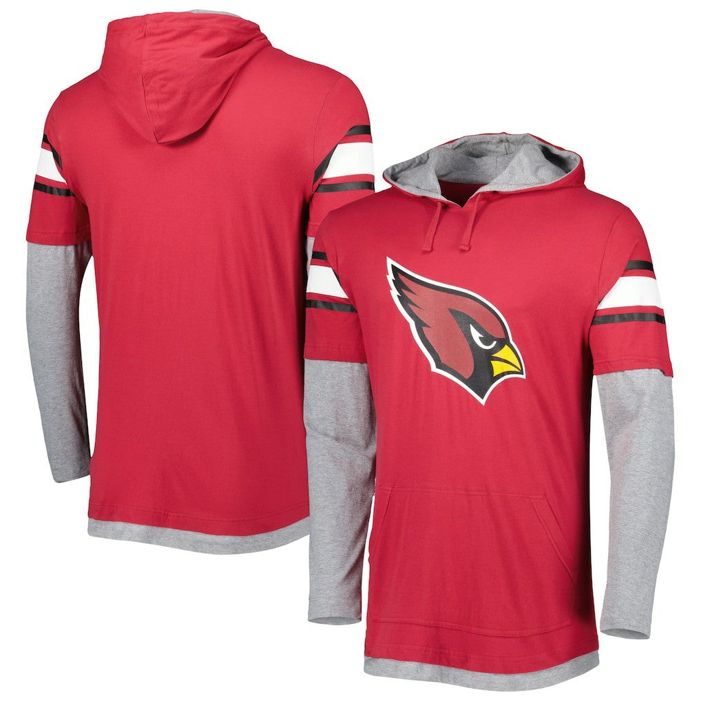 Arizona Cardinals New Era Long Sleeve Hoodie T-Shirt - Cardinal - NFL