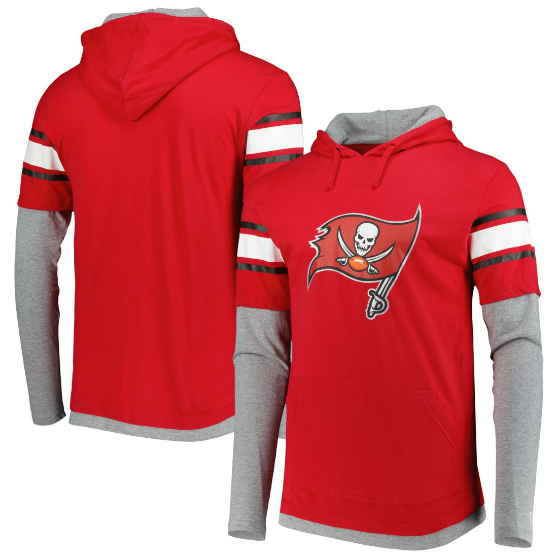 Tampa Bay Buccaneers New Era Long Sleeve Hoodie T-Shirt - Red - NFL