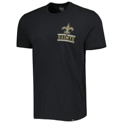 New Orleans Saints '47 Open Field Franklin T-Shirt - Black - 47 brand