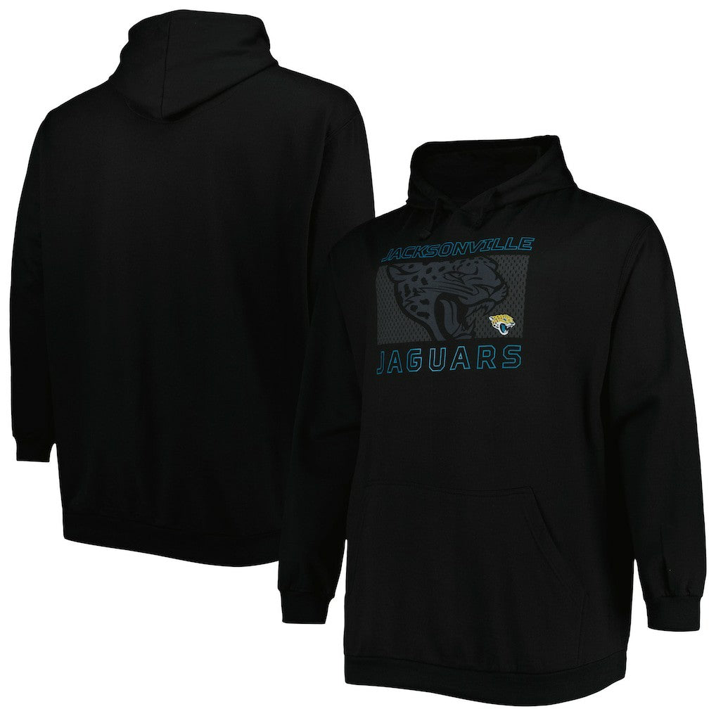 Jacksonville Jaguars Big & Tall Pop of Color Pullover Hoodie - Black - Fanatics