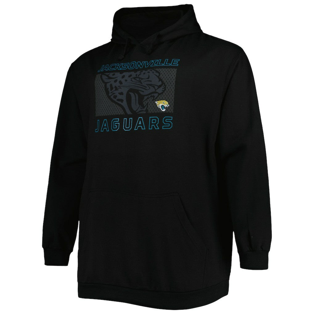 Jacksonville Jaguars Big & Tall Pop of Color Pullover Hoodie - Black - Fanatics