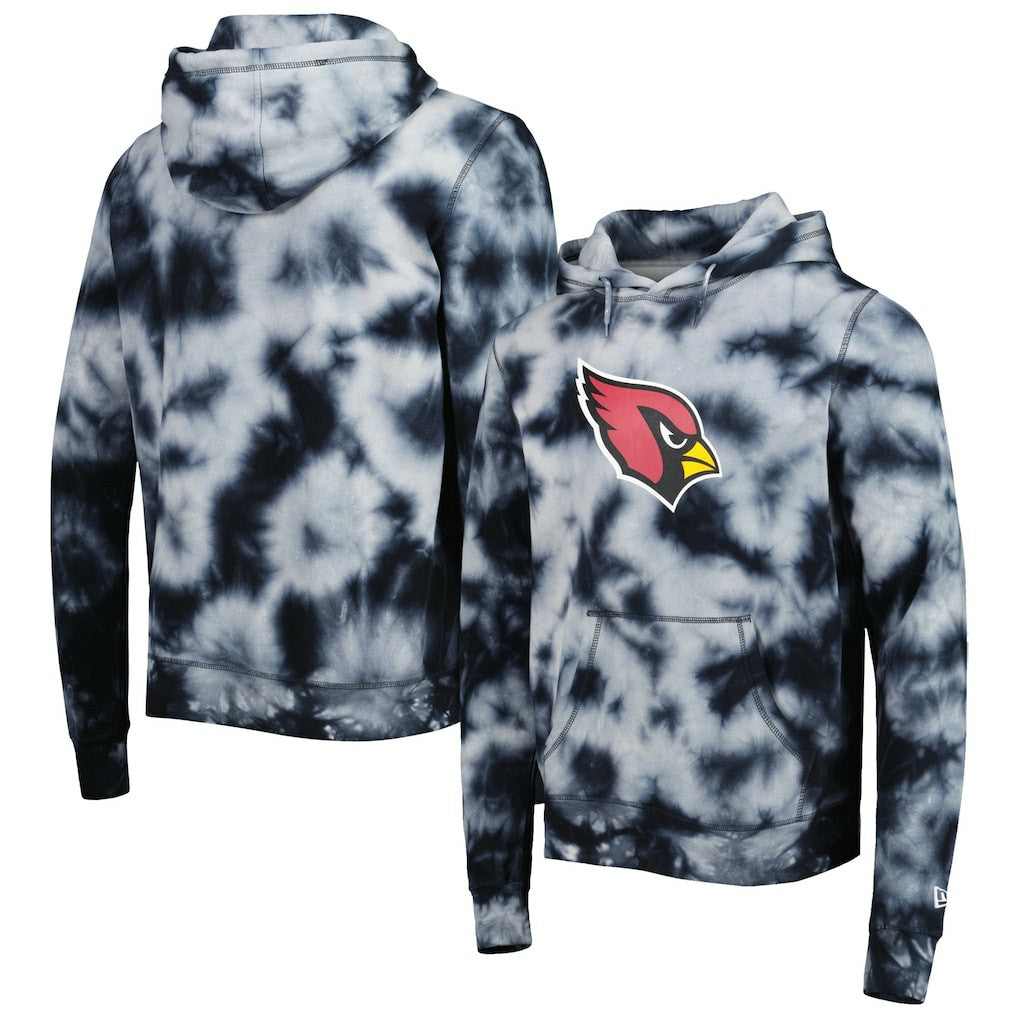 Arizona Cardinals New Era Team Tie-Dye Pullover Hoodie - Black - NFL