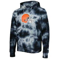 Cleveland Browns New Era Team Tie-Dye Pullover Hoodie - Black - NFL