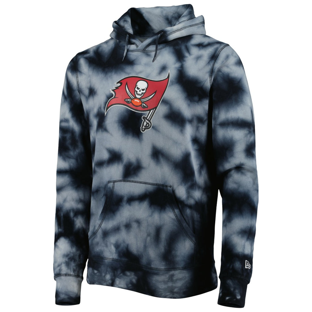 Tampa Bay Buccaneers New Era Team Tie-Dye Pullover Hoodie - Black - NFL