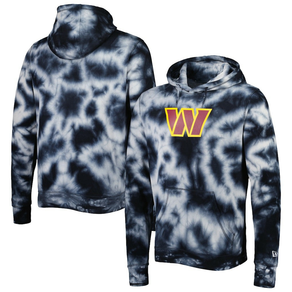 Washington Commanders New Era Team Tie-Dye Pullover Hoodie - Black - NFL