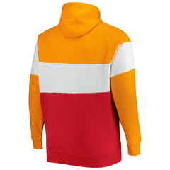Tampa Bay Buccaneers New Era Big & Tall Throwback Colorblock Fleece Raglan Pullover Hoodie - Orange/Red - NFL