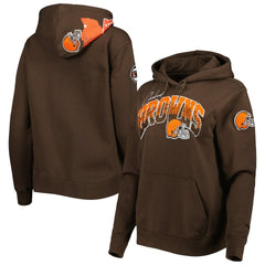 Cleveland Browns Pro Standard Women's Local Patch Pullover Hoodie - Brown - NFL