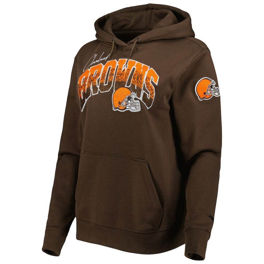 Cleveland Browns Pro Standard Women's Local Patch Pullover Hoodie - Brown - NFL