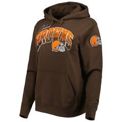 Cleveland Browns Pro Standard Women's Local Patch Pullover Hoodie - Brown - NFL