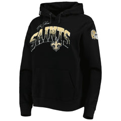 New Orleans Saints Pro Standard Women's Local Patch Pullover Hoodie - Black - NFL