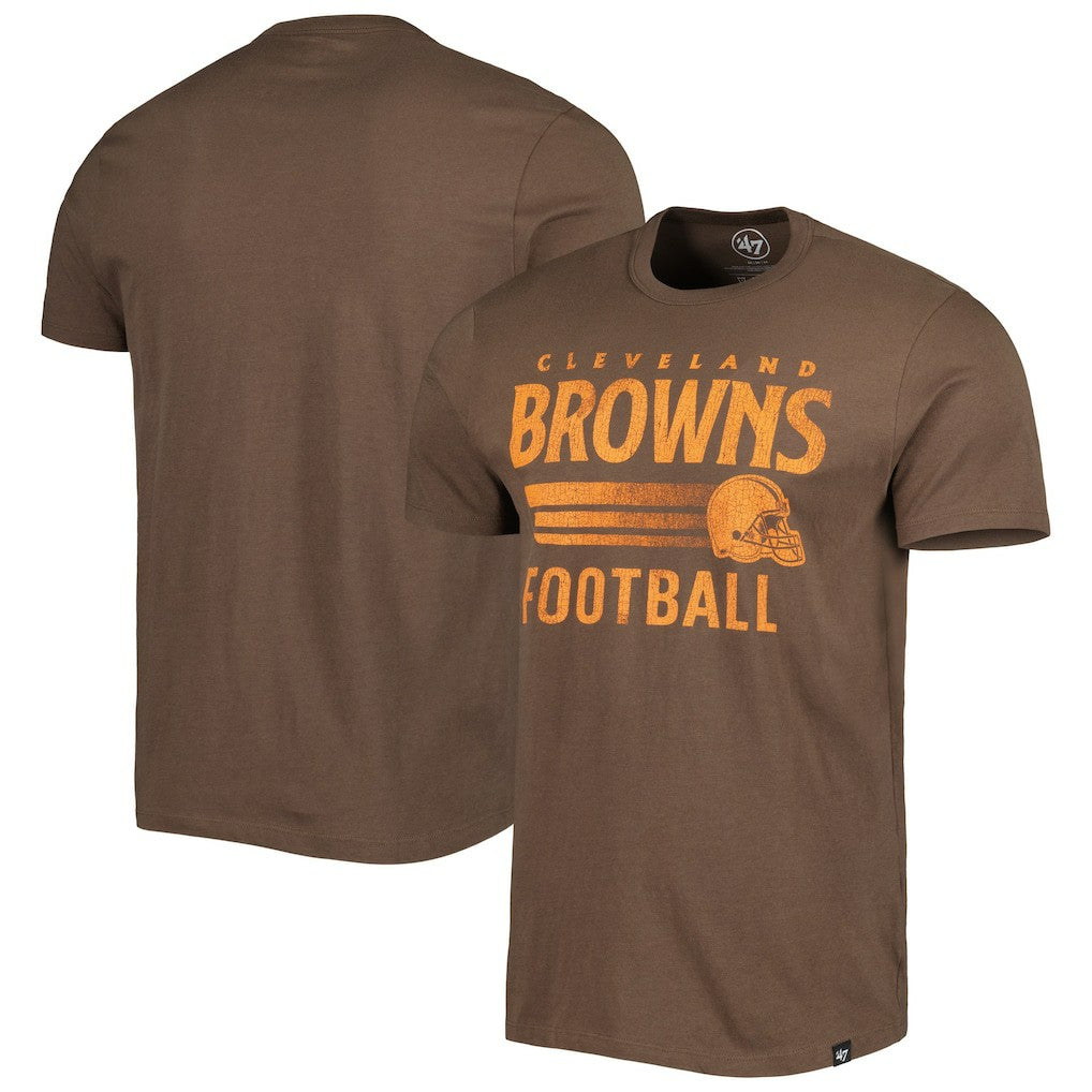 Cleveland Browns '47 Wordmark Rider Franklin T-Shirt - Brown - 47 brand