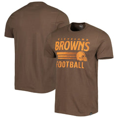 Cleveland Browns '47 Wordmark Rider Franklin T-Shirt - Brown - 47 brand