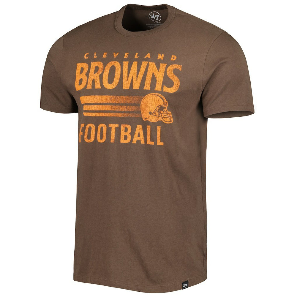 Cleveland Browns '47 Wordmark Rider Franklin T-Shirt - Brown - 47 brand