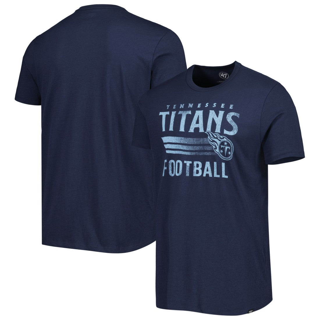 Tennessee Titans '47 Wordmark Rider Franklin T-Shirt - Navy - 47 brand