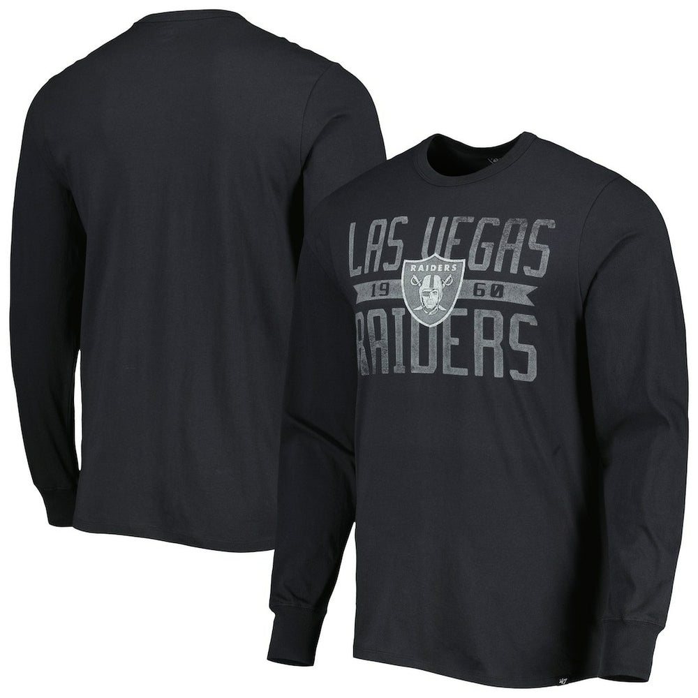 Las Vegas Raiders '47 Brand Wide Out Franklin Long Sleeve T-Shirt - Black - 47 brand