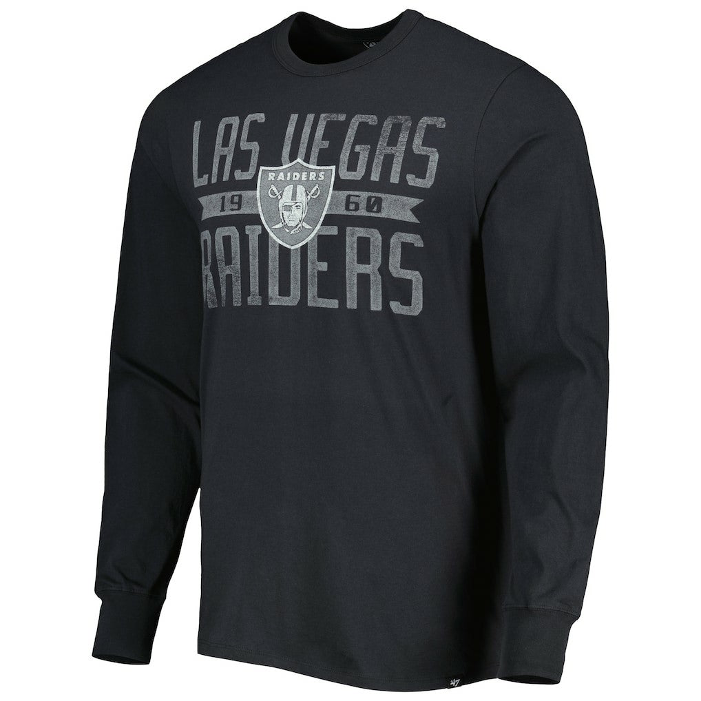 Las Vegas Raiders '47 Brand Wide Out Franklin Long Sleeve T-Shirt - Black - 47 brand