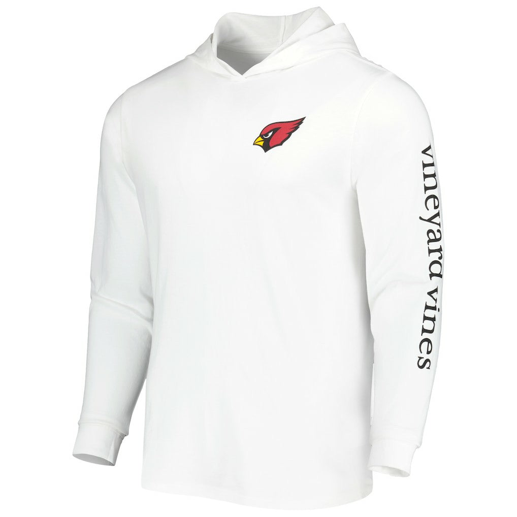 Arizona Cardinals Vineyard Vines Local Long Sleeve Hoodie T-Shirt - White - NFL