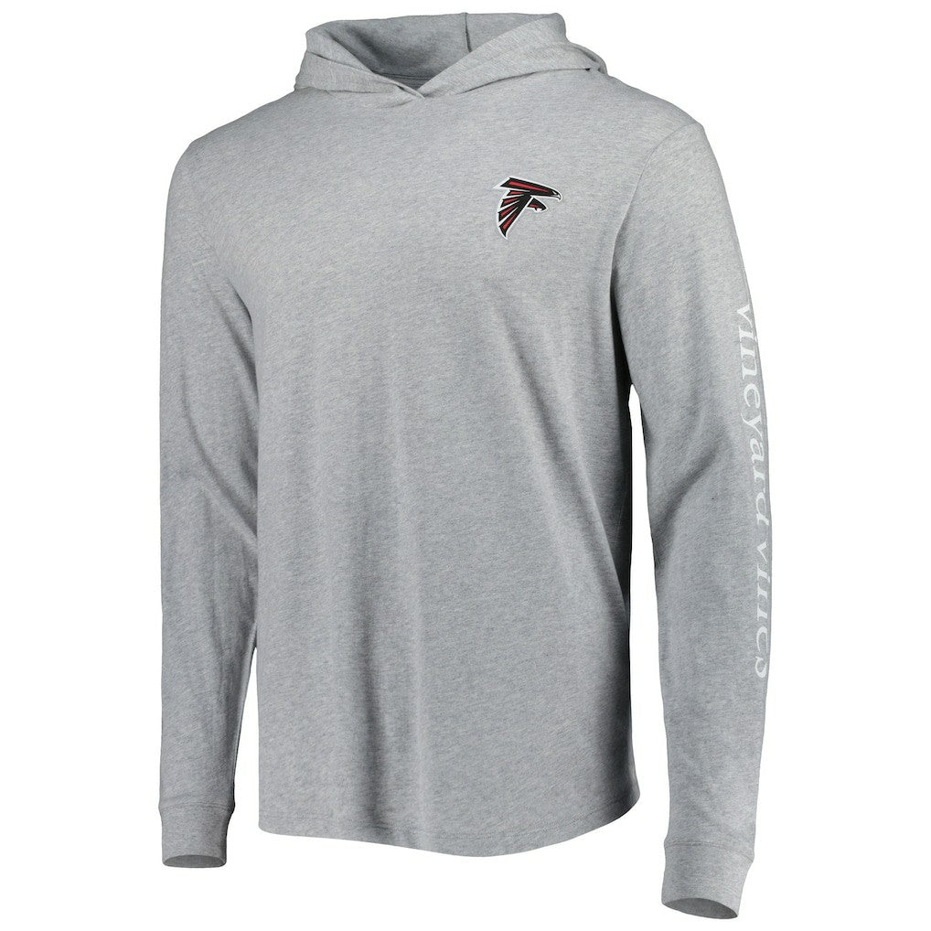 Atlanta Falcons Vineyard Vines Local Long Sleeve Hoodie T-Shirt - Heathered Gray - NFL