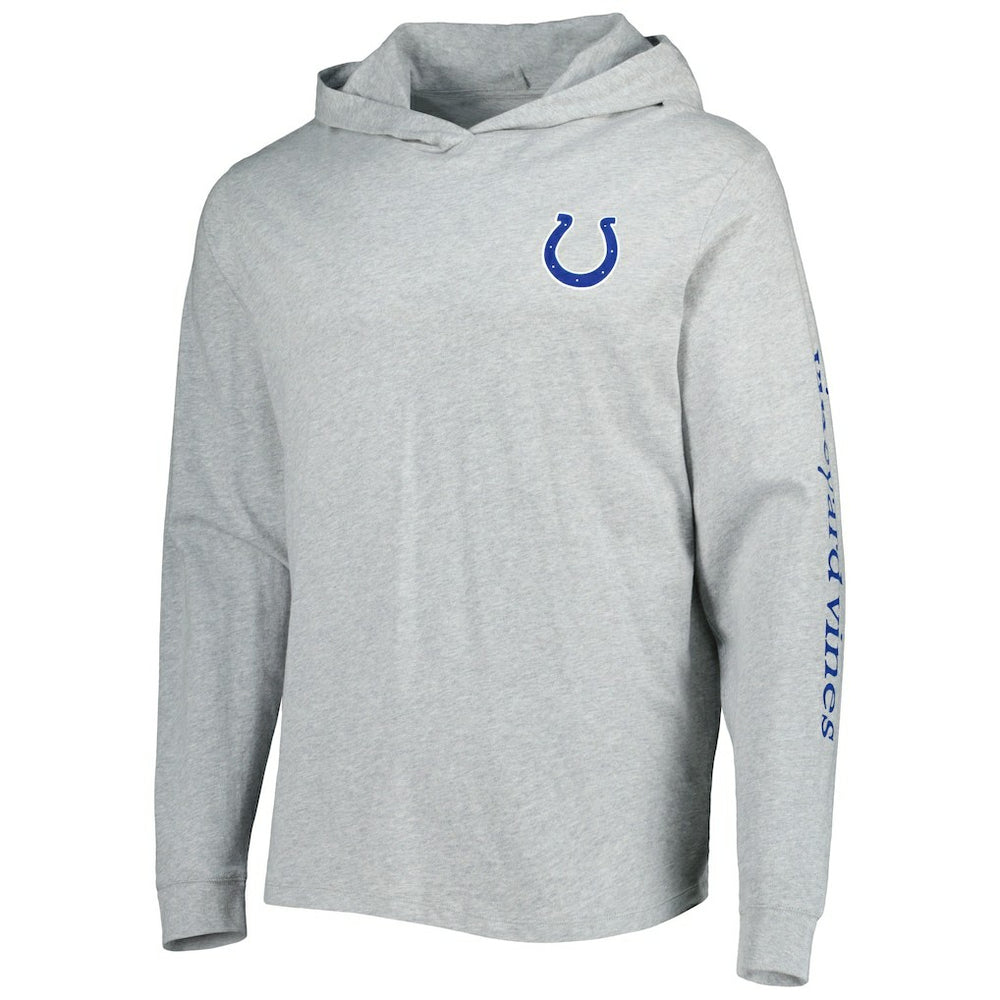 Indianapolis Colts Vineyard Vines Local Long Sleeve Hoodie T-Shirt - Heathered Gray - NFL
