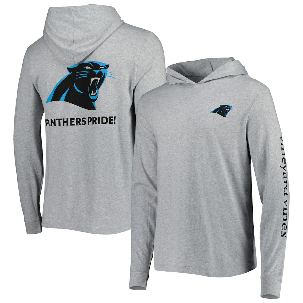 Carolina Panthers Vineyard Vines Local Long Sleeve Hoodie T-Shirt - Heathered Gray - NFL