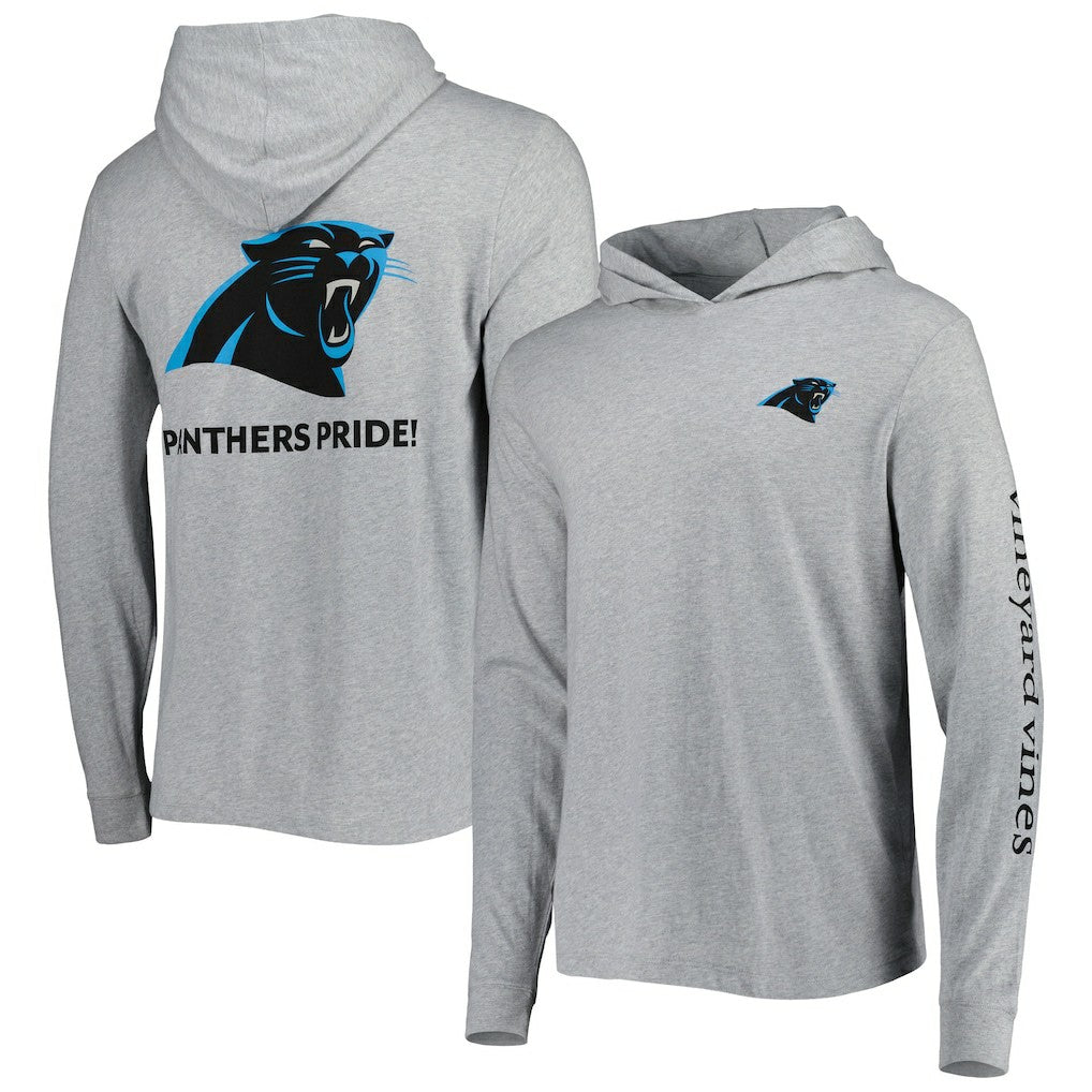 Carolina Panthers Vineyard Vines Local Long Sleeve Hoodie T-Shirt - Heathered Gray - NFL