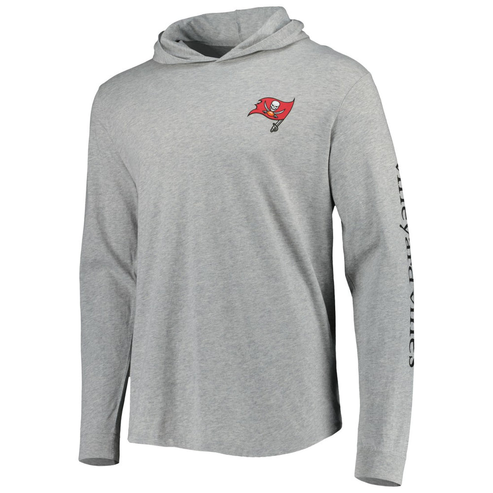 Tampa Bay Buccaneers Vineyard Vines Local Long Sleeve Hoodie T-Shirt - Heathered Gray - NFL