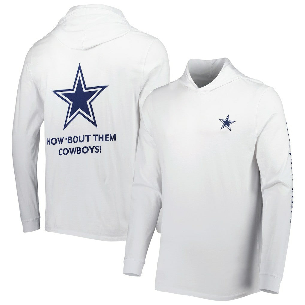 Dallas Cowboys Vineyard Vines Local Long Sleeve Hoodie T-Shirt - White - NFL